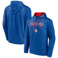 Men's Fanatics Branded Heather Royal Philadelphia 76ers Fast Break Pullover Hoodie