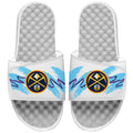 Youth ISlide White Denver Nuggets 90s Paper Cup Slide Sandals