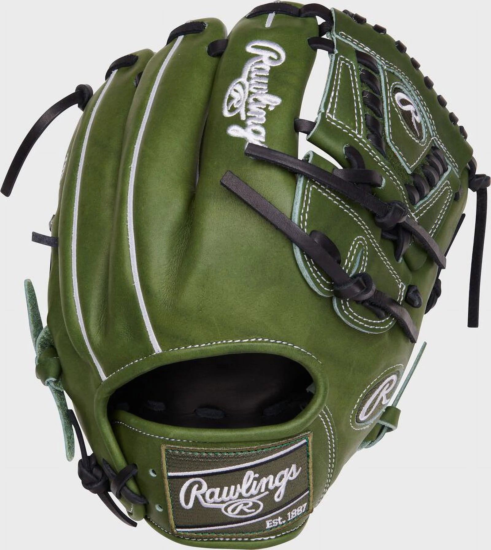 Rawlings Heart of the Hide Military Green 11.75 Baseball Glove: PRO205-30MG Left Hand Thrower
