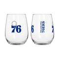 Logo Chair 723-G16CB-1 16 oz NBA Philadelphia 76ers Gameday Curved Beverage Glass