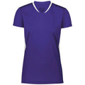 Augusta 2XL Ladies Full Force Short Sleeve Jersey Purple/White 1682