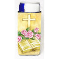 Easter Cross & Bible with Roses Michelob Ultra Can coolers for Slim Cans