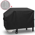 Unicook 28 Inch Griddle Cover, Heavy Duty Waterproof Flat Top Grill Cover for Blackstone, Nexgrill and more 2-Burner Griddle with Single Shelf Without Hood, Bonus with Support Rack, Black