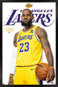 NBA Los Angeles Lakers - LeBron James Feature Series 23 Wall Poster, 14.725 x 22.375 Framed