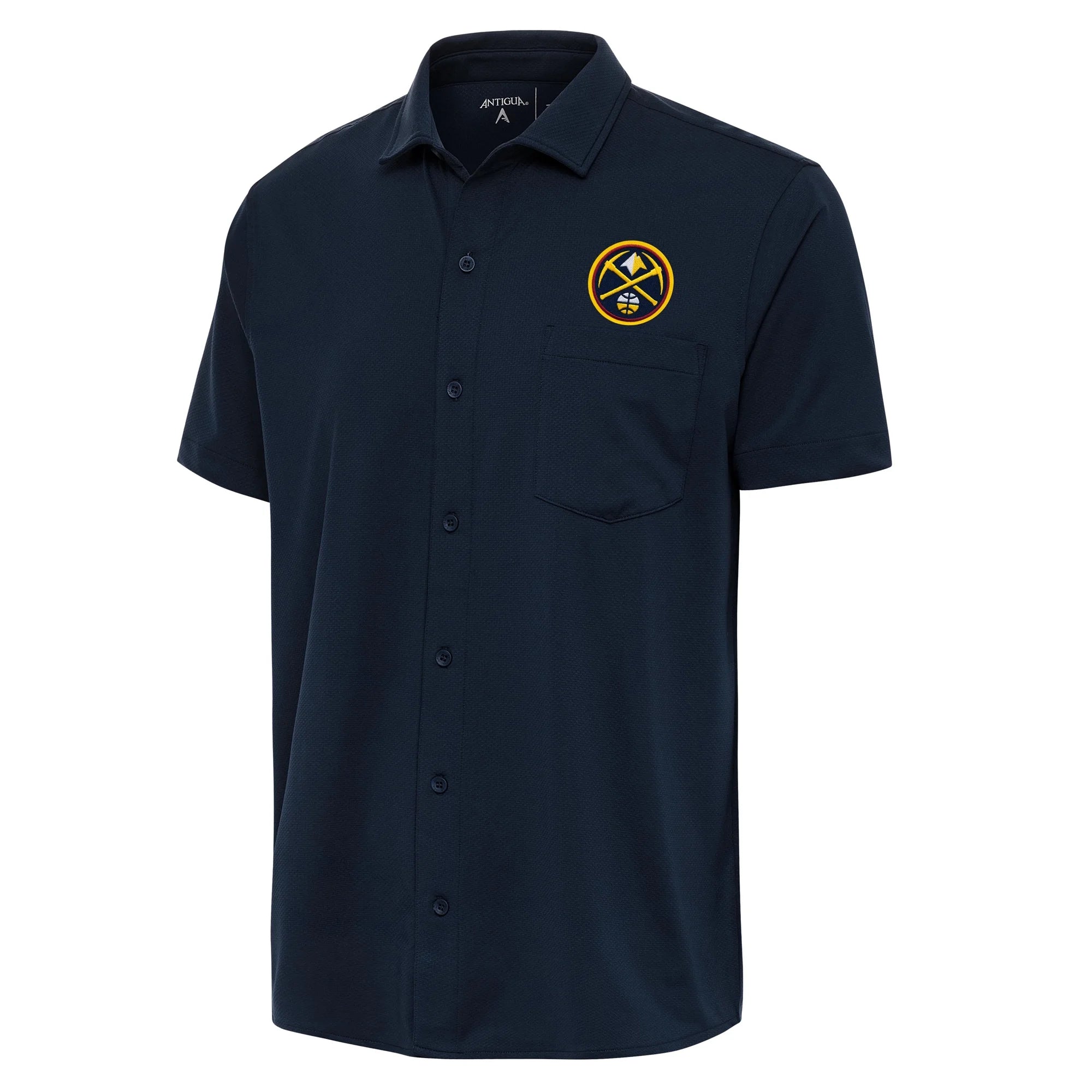 Men's Antigua Navy Denver Nuggets Points Button-Up Polo