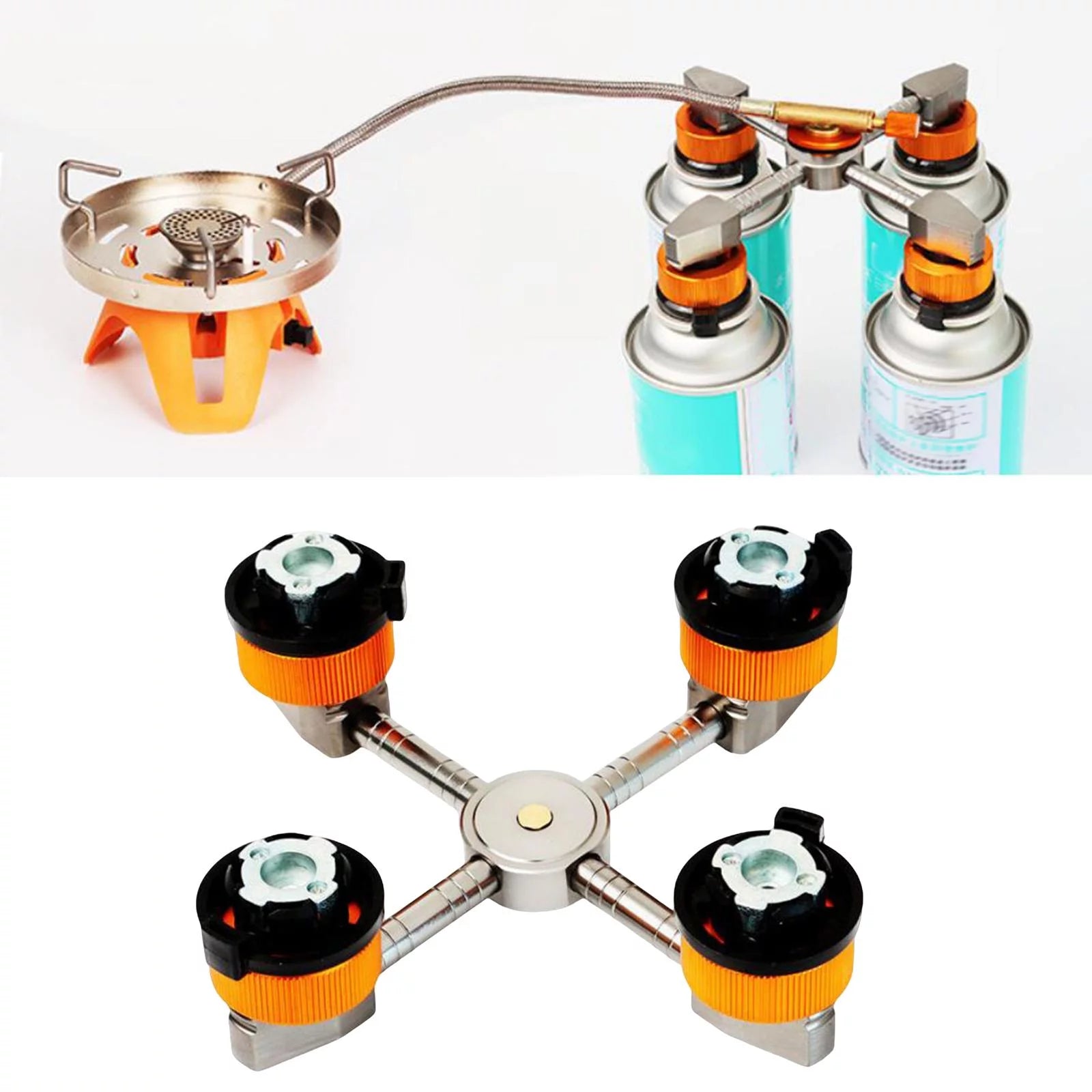 Lightweight Adapter Aluminum Alloy Gas Tank Tool Gas Tank Converter for Camping, Backpacking, Outdoor, Hiking, Picnic