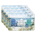 CounterArt Chairs by the Sea 4-Pack Reversible Flexible Plastic Tabletop Placemats