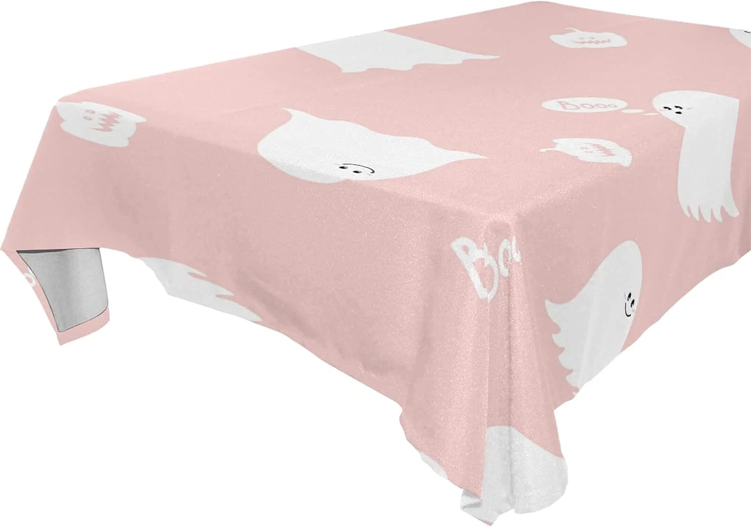 Dreamtimes Halloween Ghost Tablecloth, Waterproof Washable Polyester Square Table Cover, Durable Tablecloth for Kitchen Dining Table Party Decor ( 60x 108)