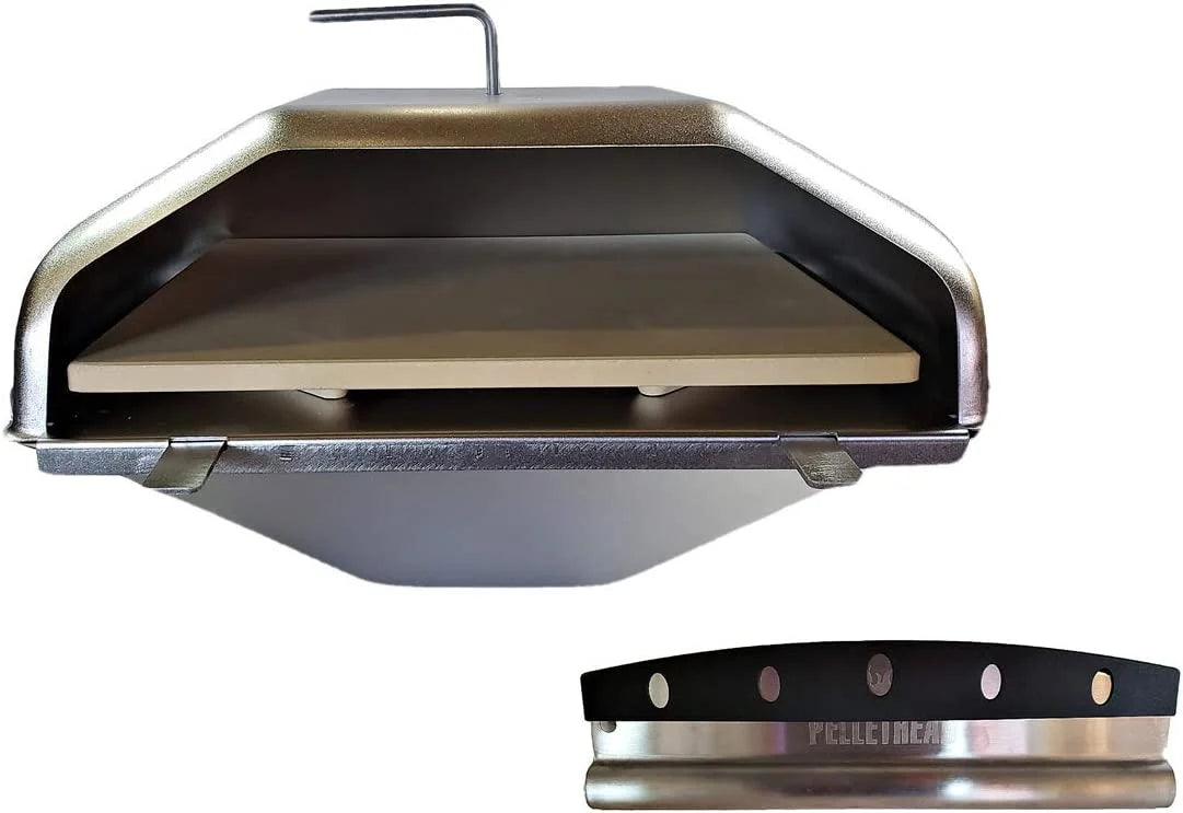 Grill Pizza Oven Attachment & Pizza Cutter Combo