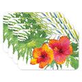 CounterArt Tropical Paradise 4 Pack Reversible Flexible Plastic Tabletop Placemats