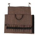 Picnic Cutlery Set Holder Storage ing Pouch for Flatware Roll - Coffee