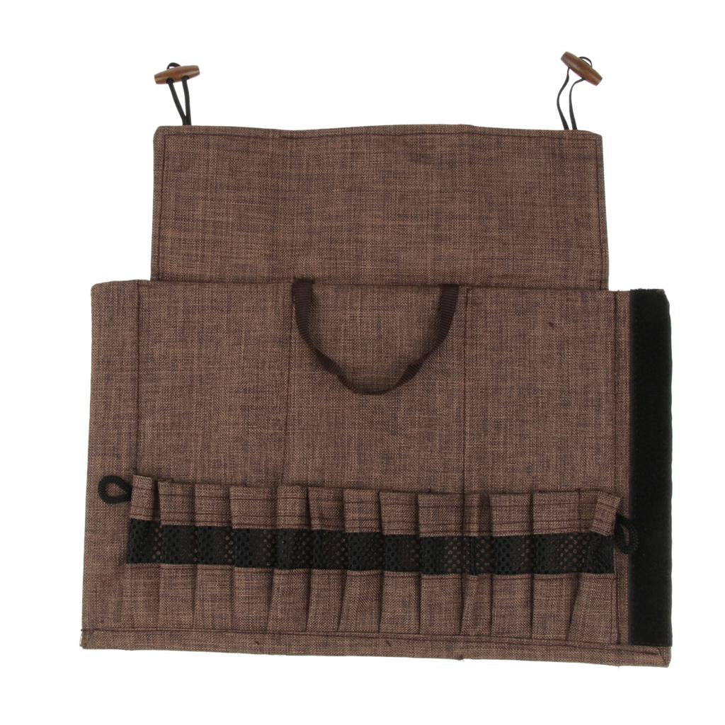 Picnic Cutlery Set Holder Storage ing Pouch for Flatware Roll - Coffee