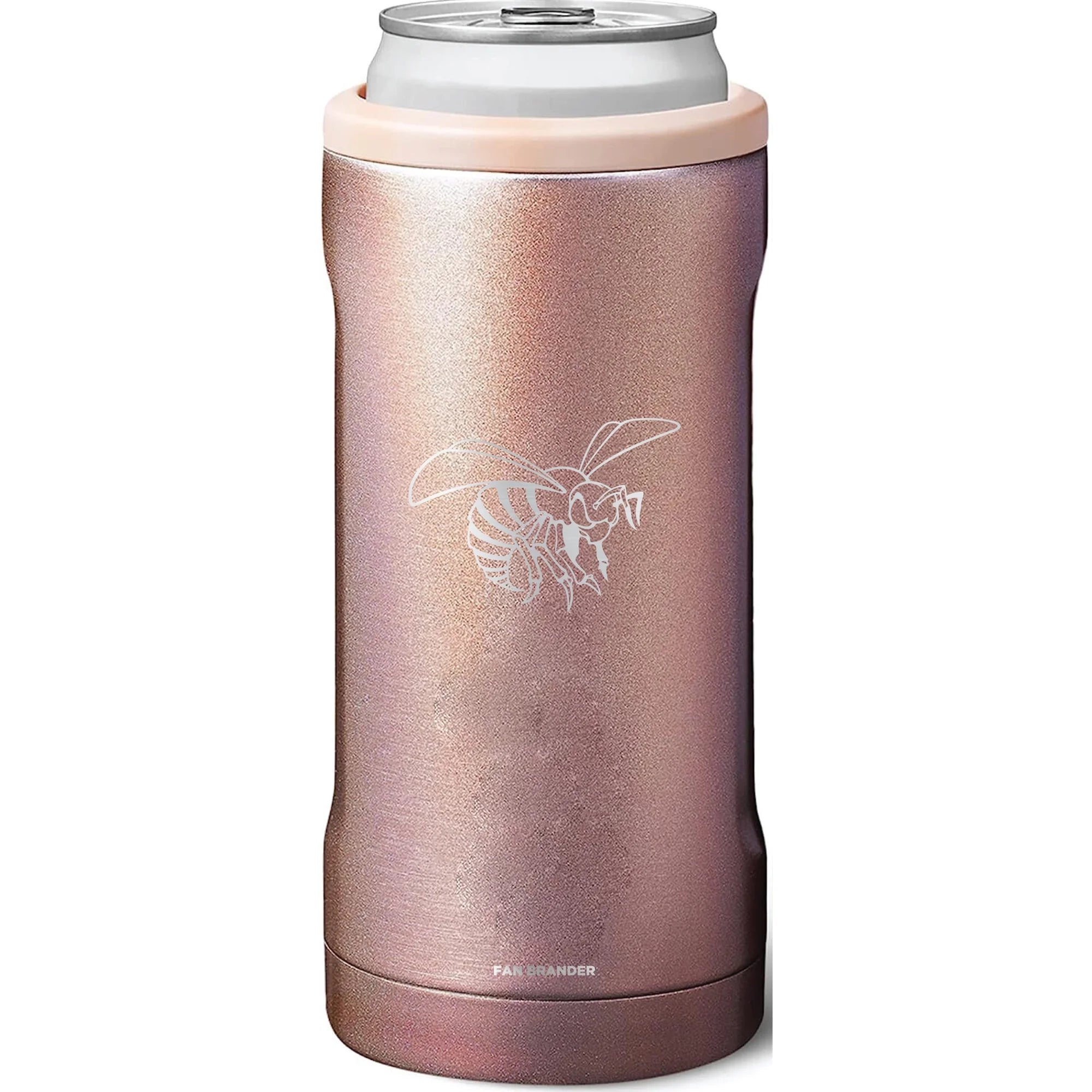BruMate Alabama State Hornets 12oz. Primary Mark Glitter Slim Can Cooler