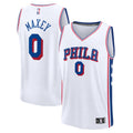 Men's Fanatics Branded Tyrese Maxey White Philadelphia 76ers 2023/24 Fast Break Replica Jersey - Association Edition