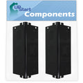 2-Pack BBQ Grill Heat Shield Plate Tent Replacement Parts for Charbroil 463350108 - Compatible Barbeque Porcelain Steel Flame Tamer, Flavorizer Bar, Vaporizer Bar, Burner Cover 11 3/4
