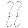 Uxcell 15.5'' Swivel Meat Hooks, 0.43'' Thickness Galvanized Processing Butcher Hooks, 2 Pack
