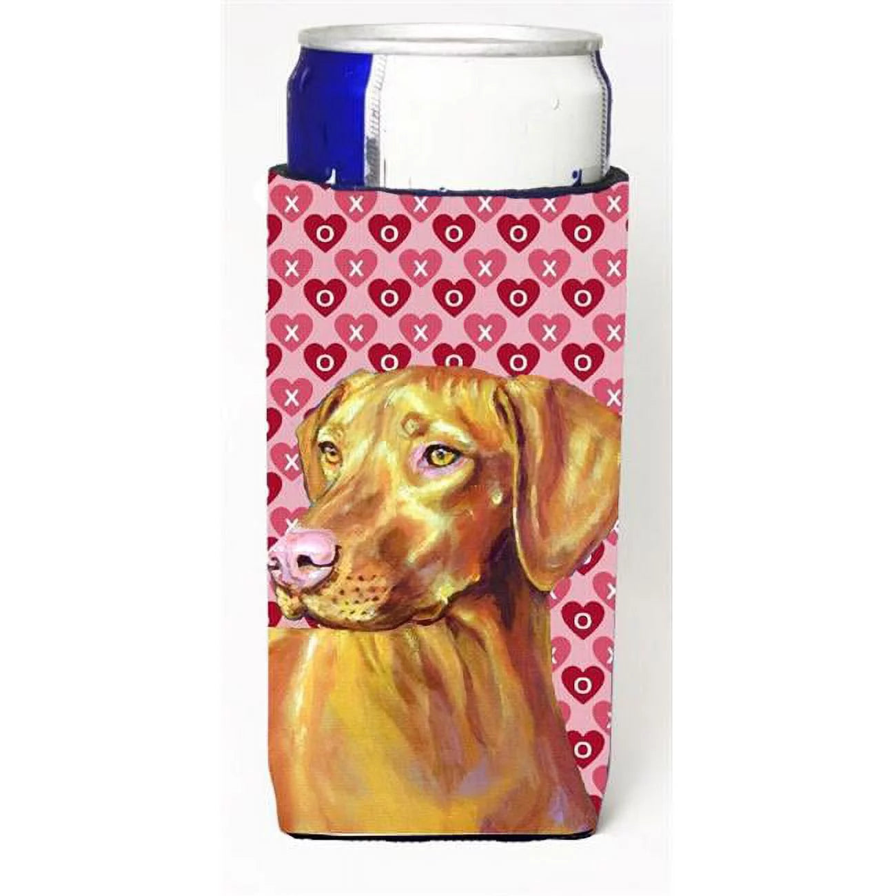 Vizsla Hearts Love And Valentines Day Portrait Michelob Ultra s For Slim Cans - 12 oz.