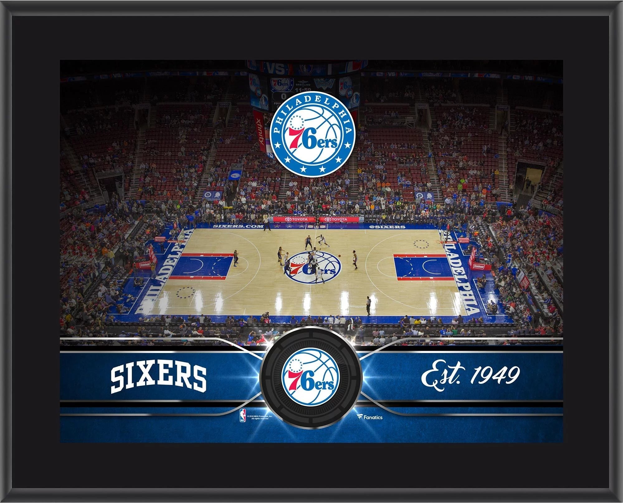 Philadelphia 76ers 10.5 x 13 Sublimated Team Plaque