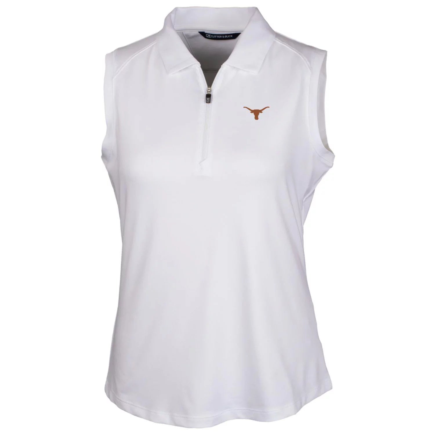 Women's Cutter & Buck White Texas Longhorns Forge Sleeveless Polo
