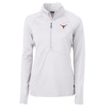 Women's Cutter & Buck White Texas Longhorns Adapt Eco Knit Half-Zip Pullover Jacket