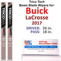2017 Buick LaCrosse Beam Blade Wipers (Set of 2)