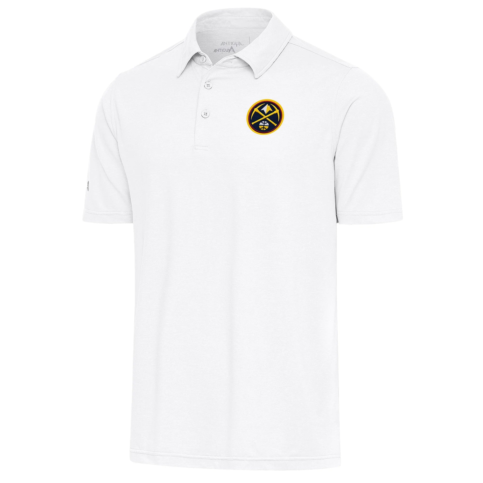 Men's Antigua  White Denver Nuggets Par Polo