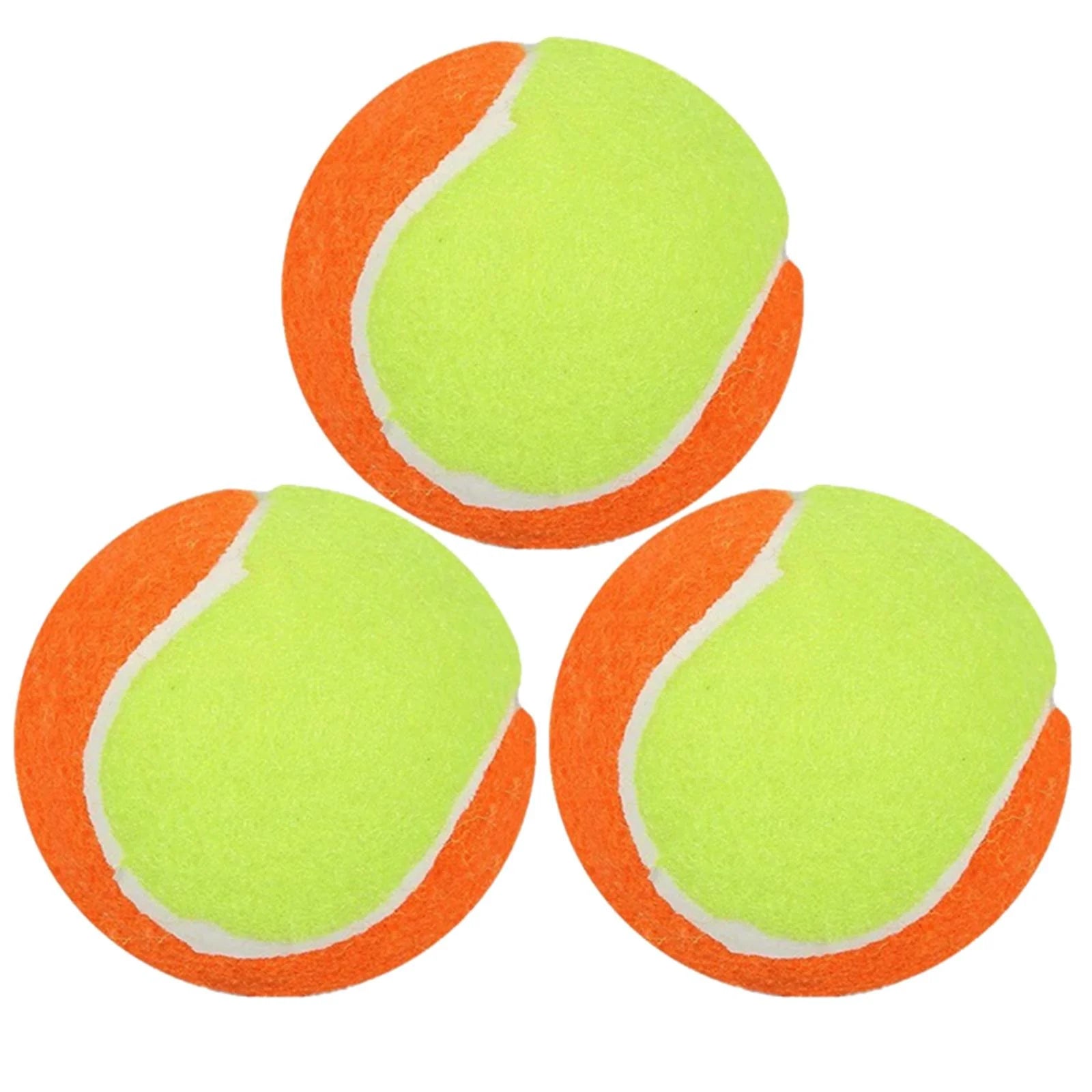 3x Training Tennis Balls Easily Track Pinwheel Rubber Practice Tennis Training Equipment Soft Tennis Balls for Outdoor Tour Adult Dogs