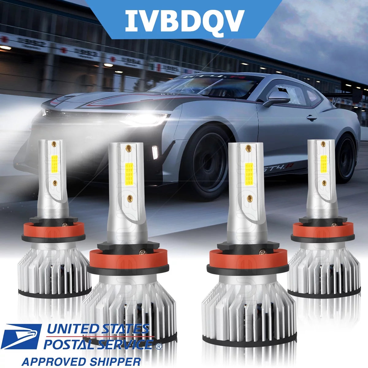 For Buick LaCrosse 2005-2013 - 4x LED Headlight Bulb High+ Low Beam Light Bulbs Kit pack of 4