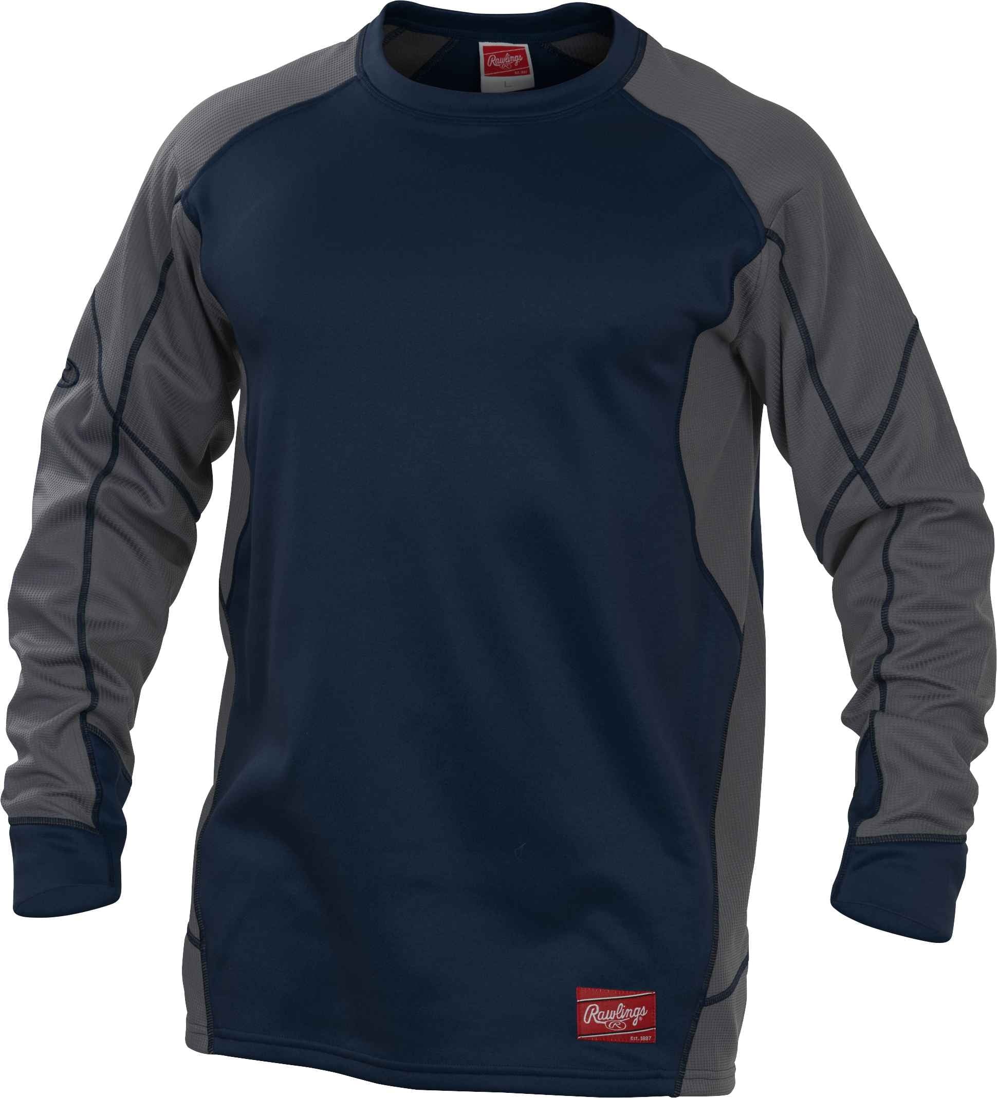 Rawlings Adult Dugout Fleece Pullover | Navy | LRG