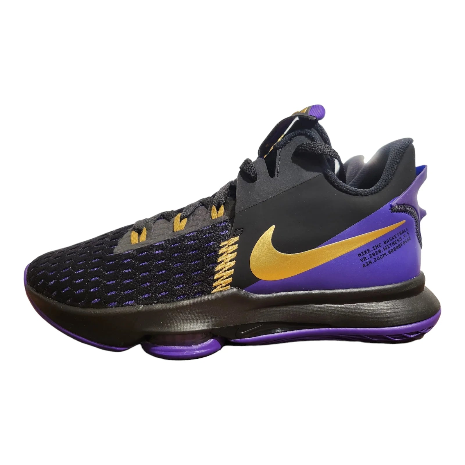 Nike Lebron Witness 5 V Men Basketball Shoes Mens Black/Gold/Purple CQ9380-003 (9)