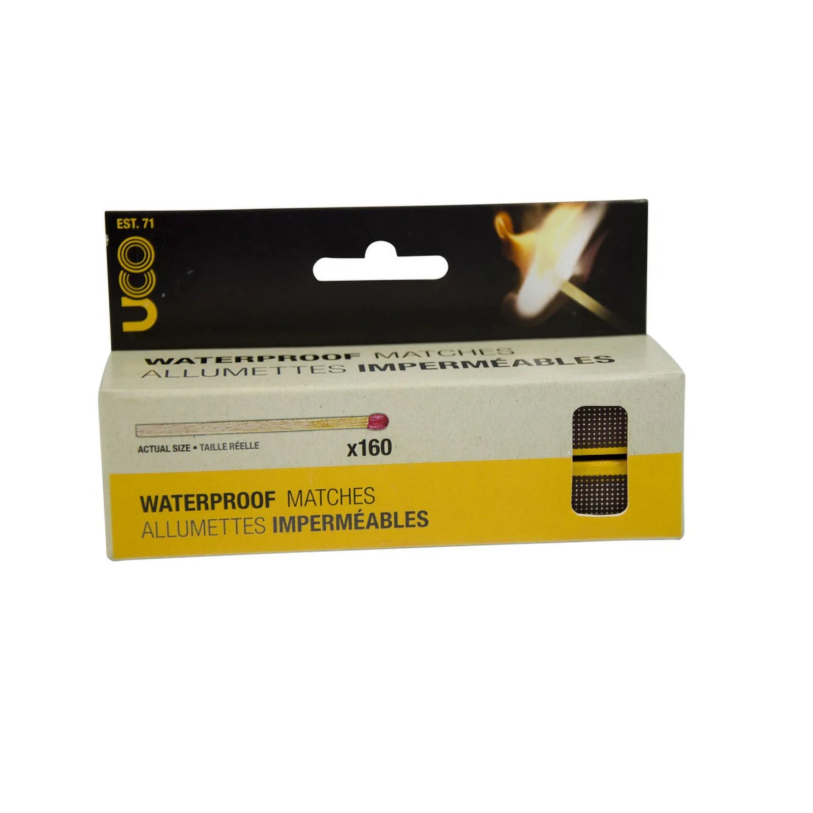 1 Pc, Uco Waterproof Matches 2.125 In. L 160 Pk