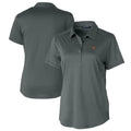 Women's Cutter & Buck Gray Texas Longhorns Prospect Textured Stretch Polo