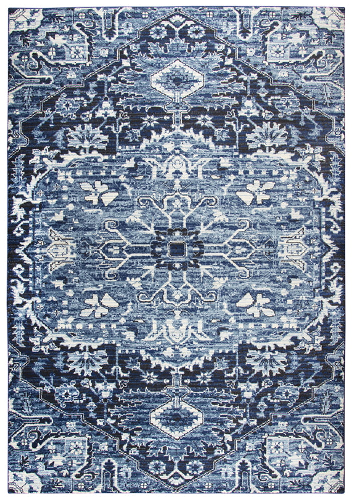 Gatney Rugs Woodwind Area Rug PN6962 Light Blue Vines Lines 6' 7 x 9' 6 Rectangle