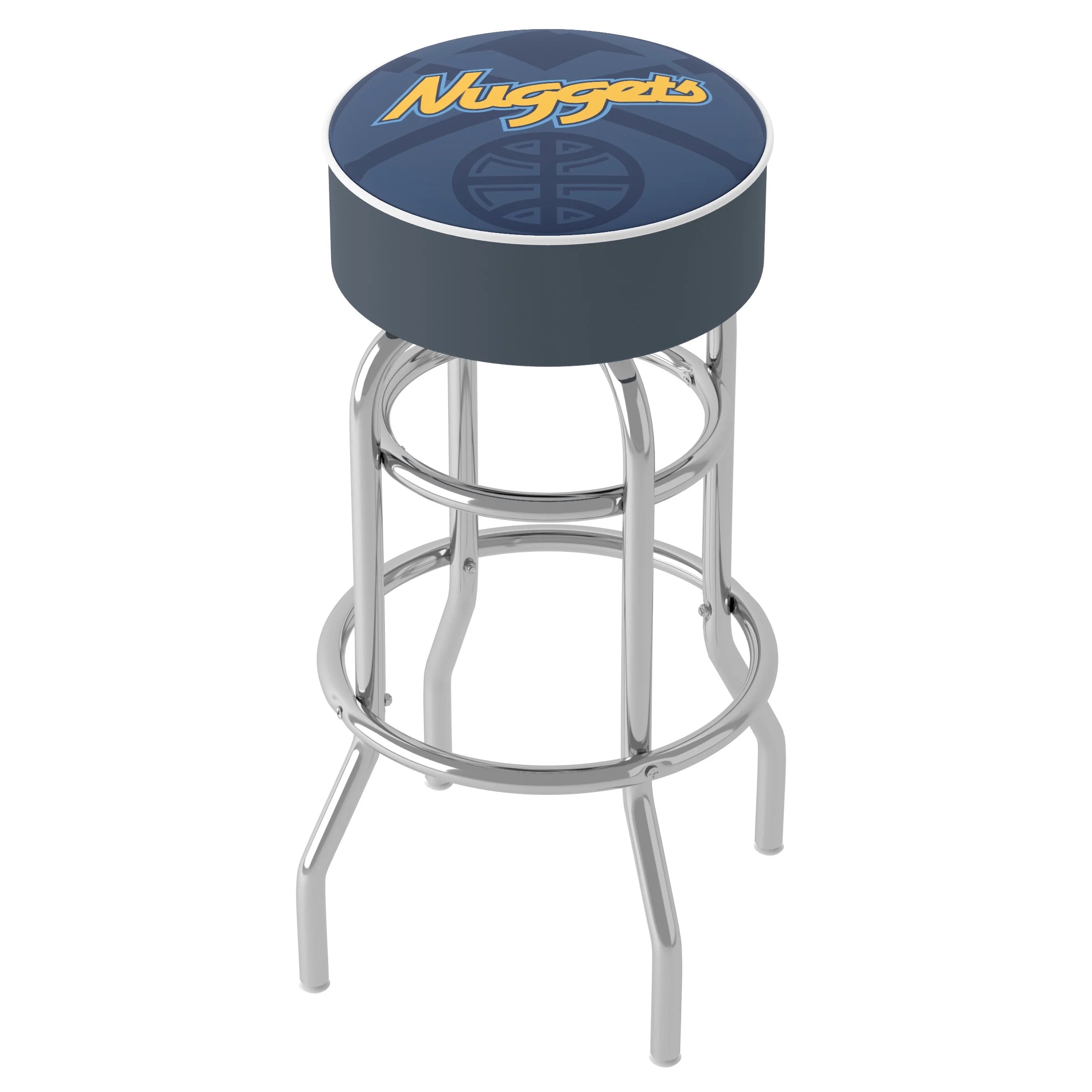 Trademark Gameroom Denver Nuggets Fade Bar Stool with Padded Seat