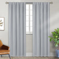 52x84 Solid Color Curtains Home Decorative Hanging Back Tap, Nursery Room Bedroom Kitchen Office Windows Home Decaration, Gray White