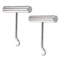 Uxcell Stainless Steel Tennis Racket String Assistance Puller Badminton Racquet Pull Hook, Silver Tone 2 Pack