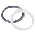 Uxcell 16L 40ft 1.25mm Hexagon Polyester Tennis Racquet String Hard Thread, White/Grey 2 Pack
