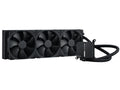 ASUS ProArt LC 420 all-in-one CPU liquid cooler with illuminated system status meter and three Noctua NF-A14 industrialPPC-2000 PWM 140mm radiator fans
