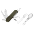 1 Set Folding Tableware Outdoor Camping Fork Spoon Stainless Steel Dinnerware