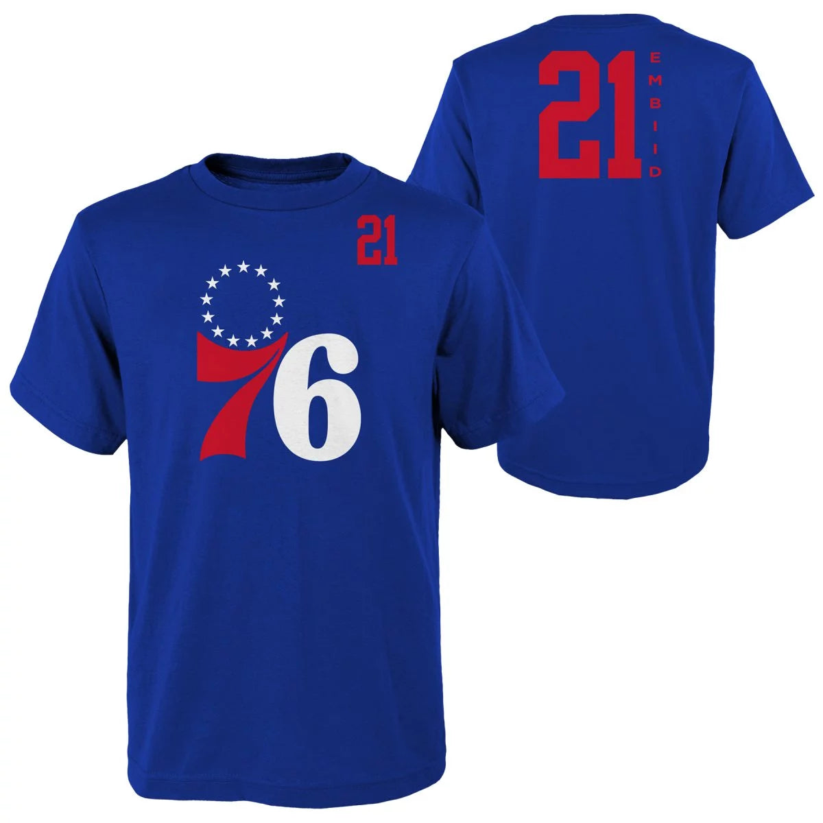 Philadelphia 76ERS Boys 4-18 SS Player Tee-Embiid 9K2BXFGFN XL14/16