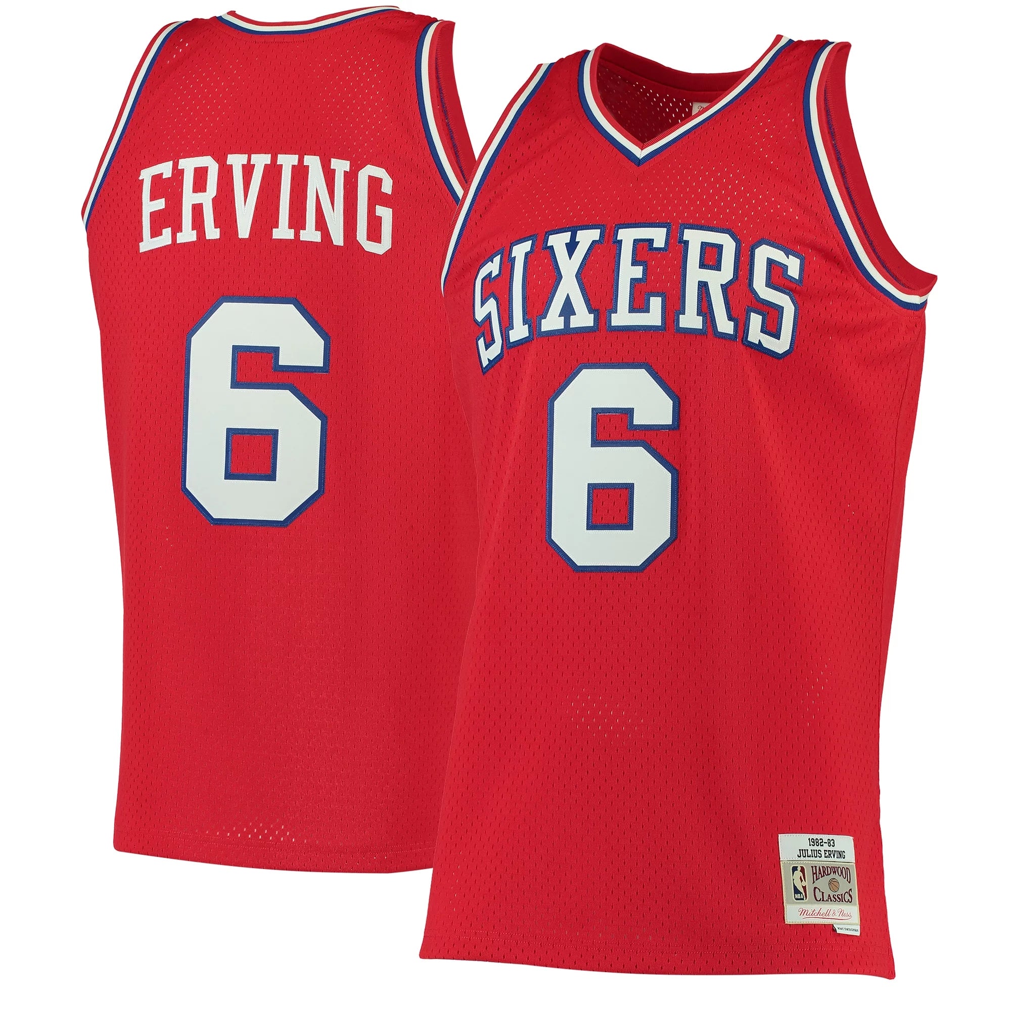 Julius Erving Philladelphia 76ers NBA Mitchell & Ness Red 1982-83 Soul Swingman Throwback Jersey For Men