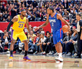 Kawhi Leonard LA Clippers Unsigned vs. LeBron James Photograph