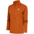 Women's Antigua  Texas Orange Texas Longhorns Baseball Tribute Half-Zip Pullover Top