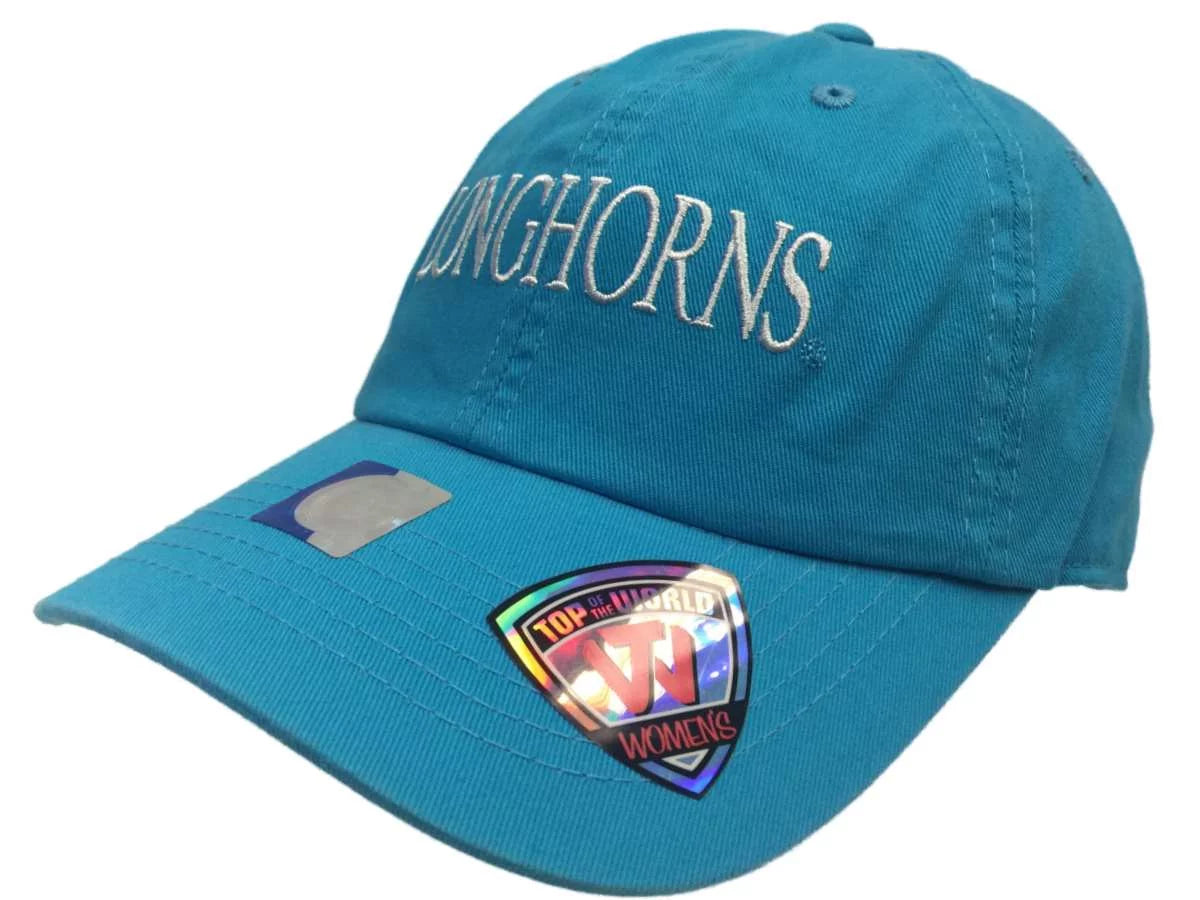 Texas Longhorns TOW WOMEN Lagoon Blue Seaside Adjustable Slouch Hat Cap
