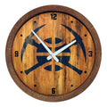 Denver Nuggets: Logo - Faux Barrel Top Clock