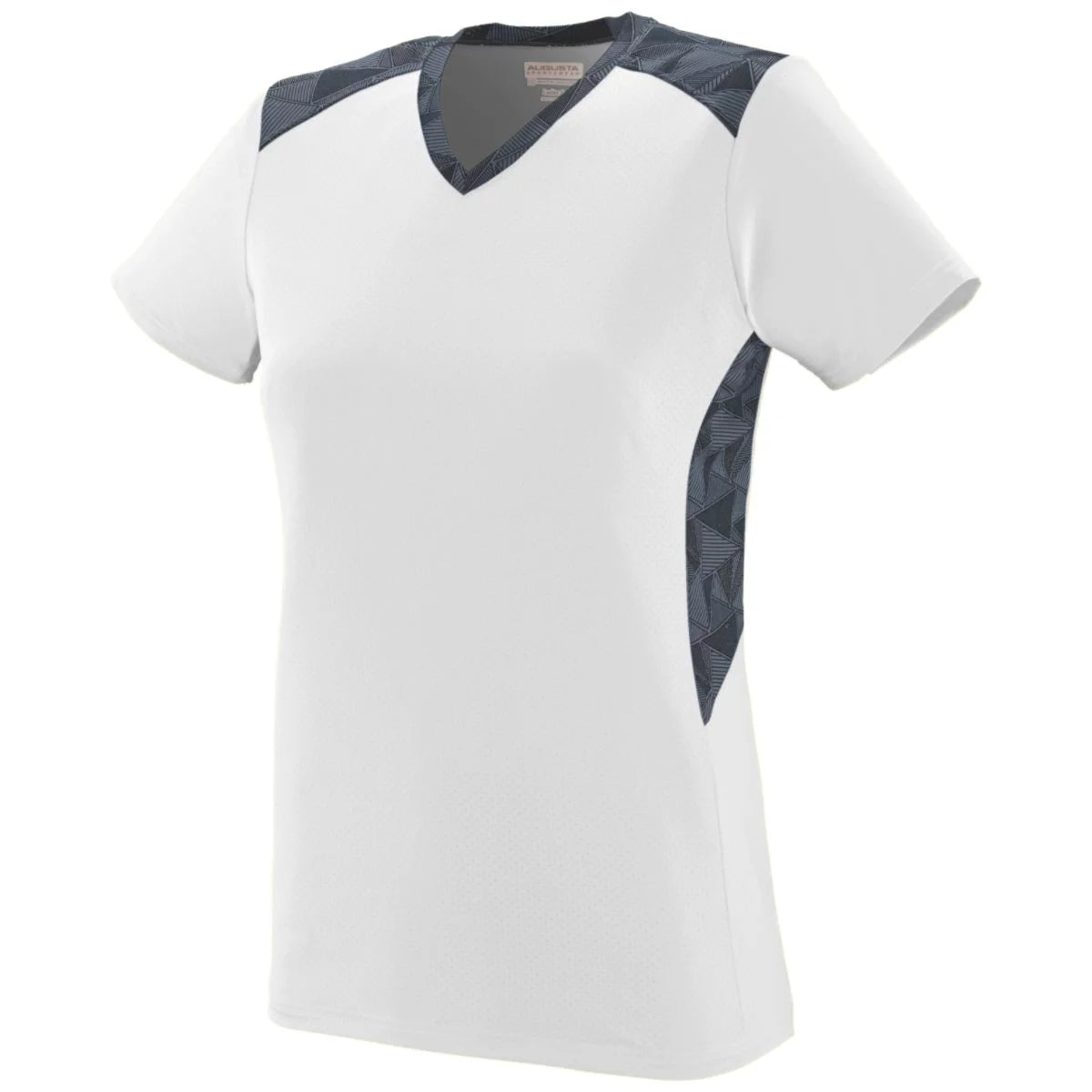 Augusta 2XL Ladies Vigorous Jersey White/Graphite/Black Print 1360