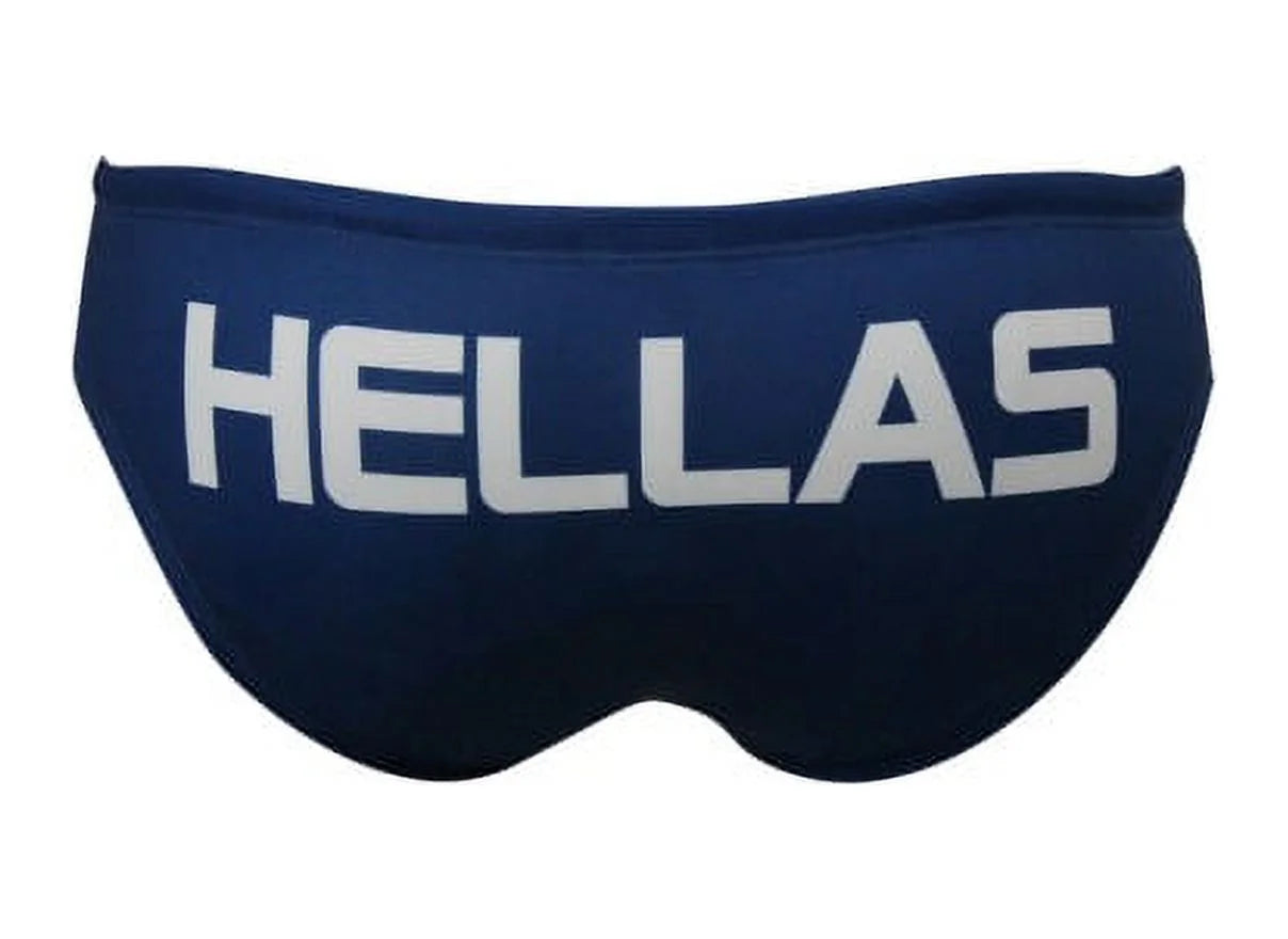 Men's Swimsuit Brief Athletic Swimwear Hellas, Blue, Water Polo, Underwater Rugby, High Performance