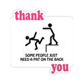 Tap Guide Back Art Deco Fashion Thank You Stickers Quote Grateful