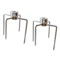 2pcs barbecue Rotisserie Spit Meat Forks Replacement 4-Prong Grill Spit Rods Accessories