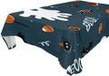 Wellsay Halloween Ghost Tablecloth Waterproof Washable Polyester Square Table Cover Durable Tablecloth for Kitchen Dining Table Party Decor (54 X 54 Inch)